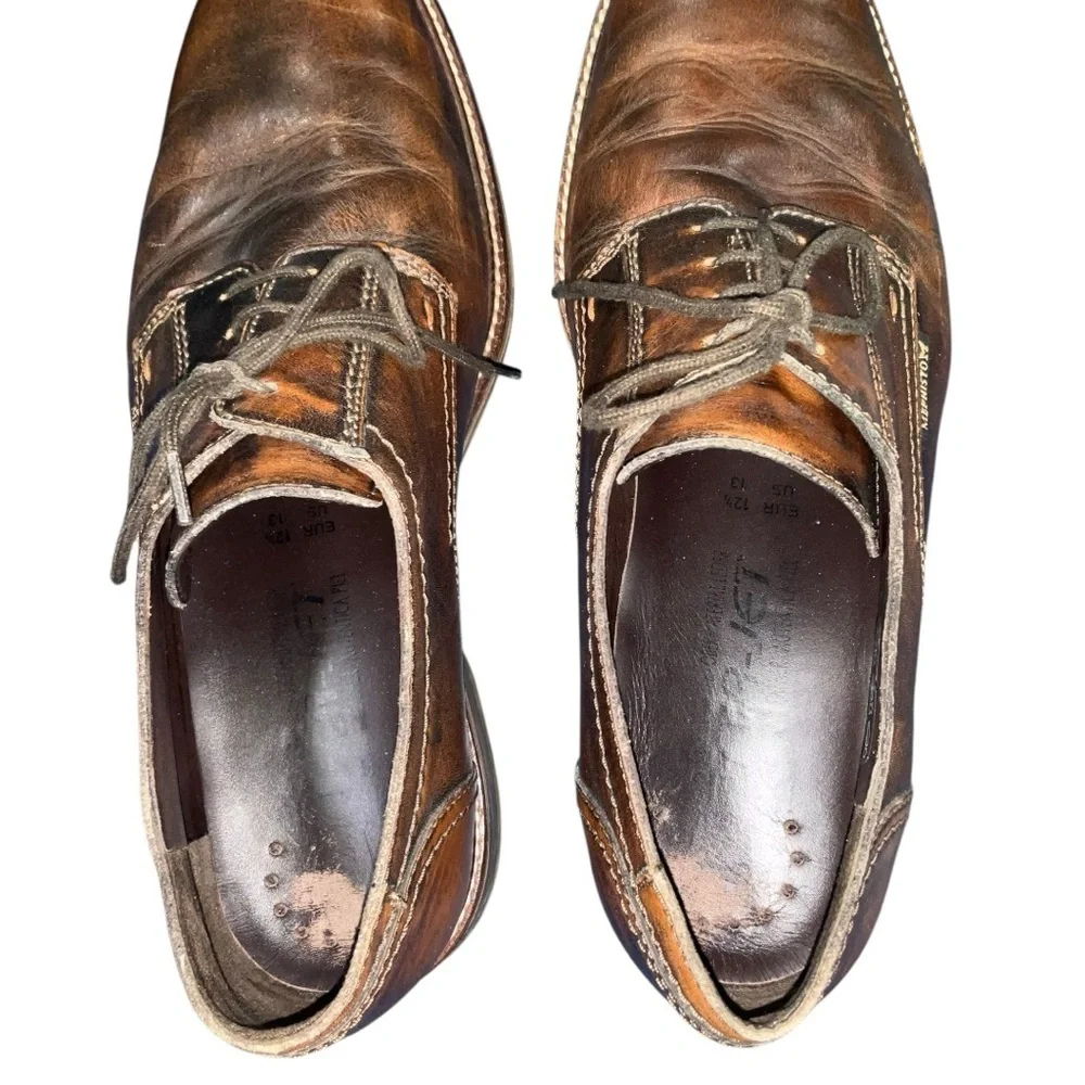 🔥 Mephisto Waino Men’s Size 13‎ | Patina Brown Leather Oxfords 👞